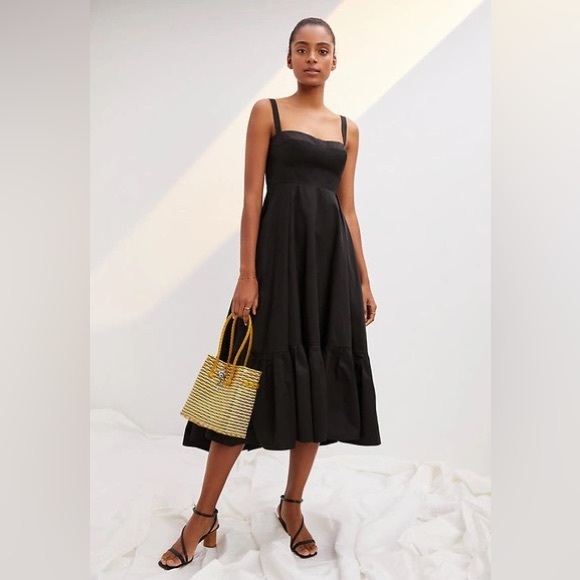 Mare Mare Dresses | New Womens Mare Mare Flounced Maxi Dress By Anthropologie!! | Color: Black | Size: Xs | Myshopz's Closet